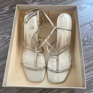 Marc Fisher Gold Leather Heels